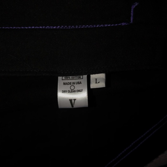 Vlone Black Denim Jacket Purple Size Large - Picture 8 of 8
